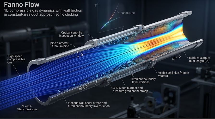 Fanno Flow (Duct Friction)