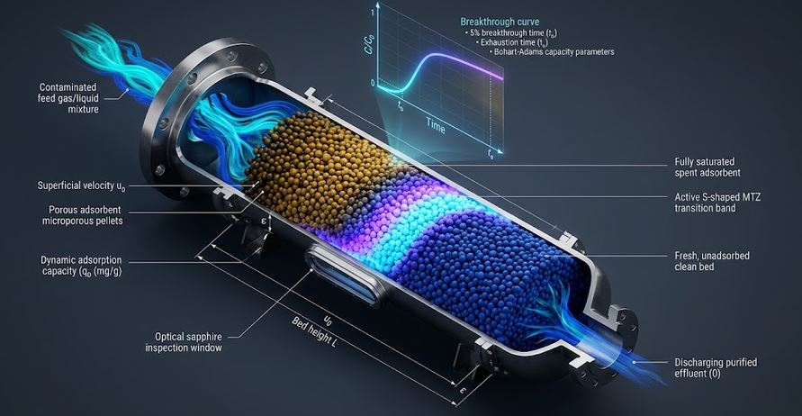 Fixed-Bed Adsorption Breakthrough (Thomas & BDST)