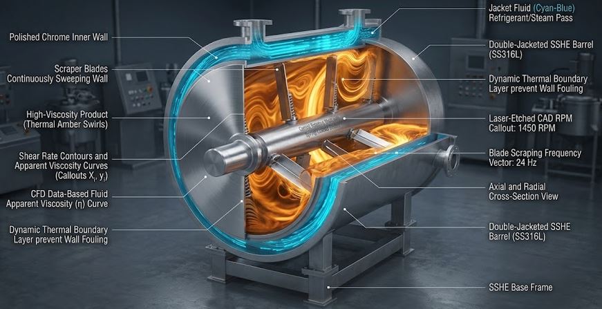 Scraped Surface Heat Exchanger Sizer (SSHE)