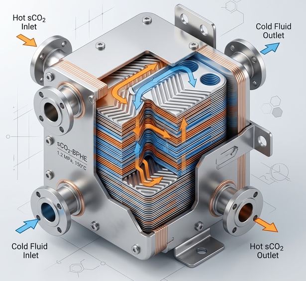 Supercritical CO2 Brazed Plate Exchanger (BPHE)