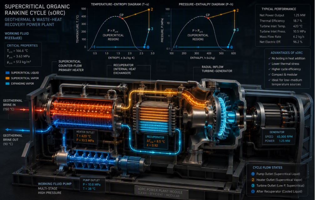 Supercritical Organic Rankine Cycle (sORC)