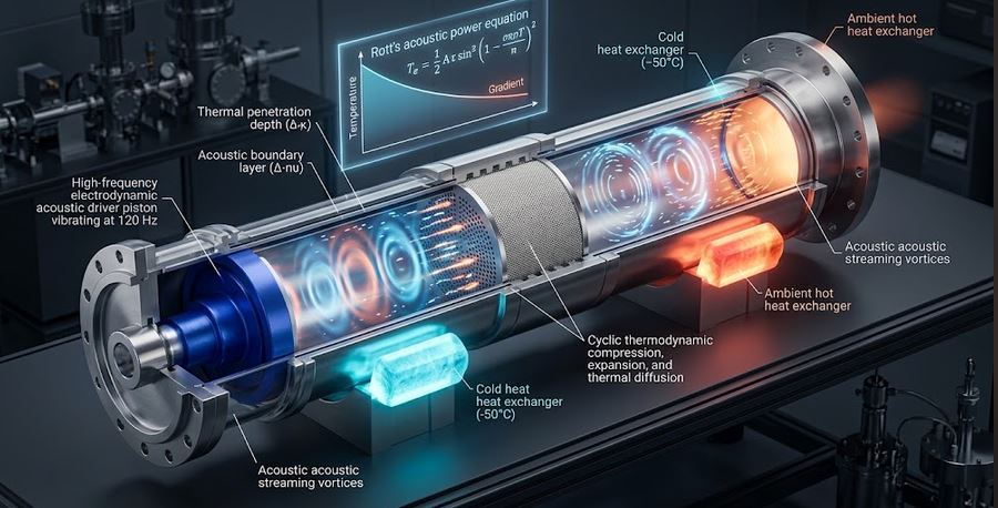 Thermoacoustic Stirling Refrigerator