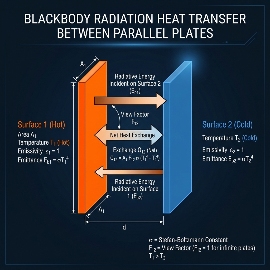 Blackbody Radiative Exchange Schematic